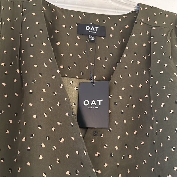 Oat New York Wrap / Peplum Style Women’s Blouse with Snap - M - BNWT - Picture 3 of 9